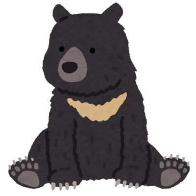 ツキノワグマのイラスト