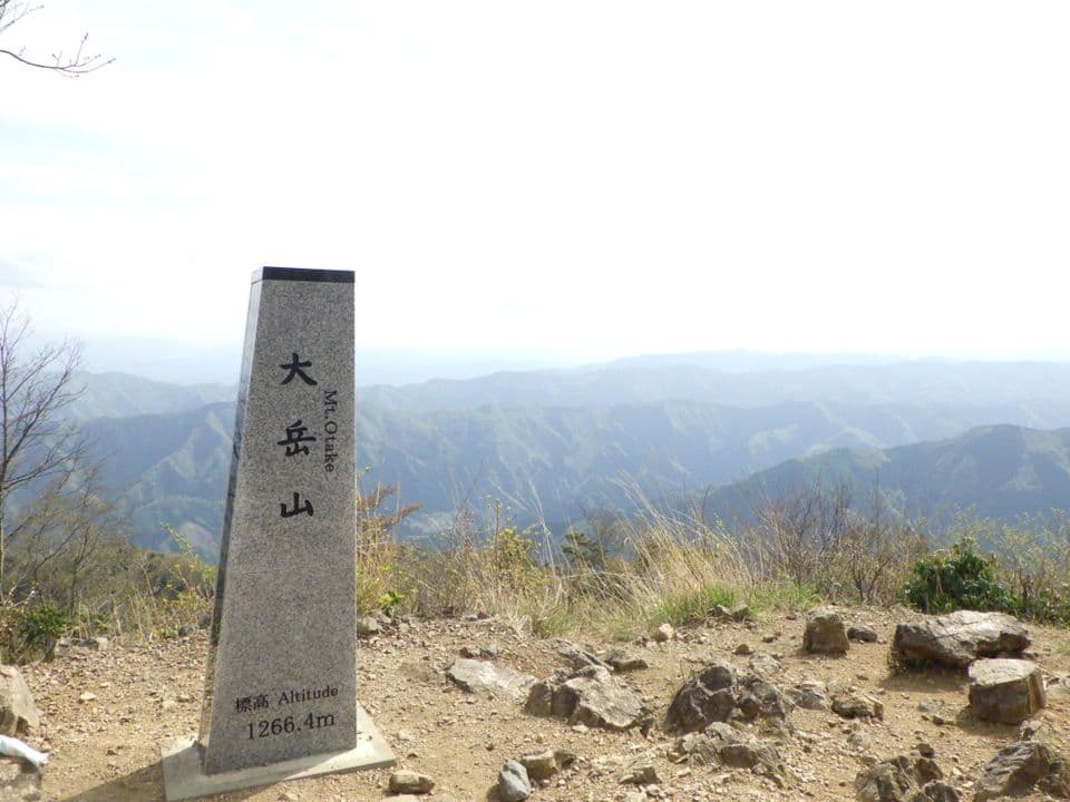 大岳山の山頂標識