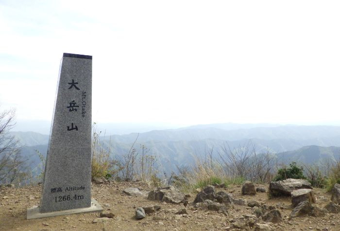 大岳山の山頂標識